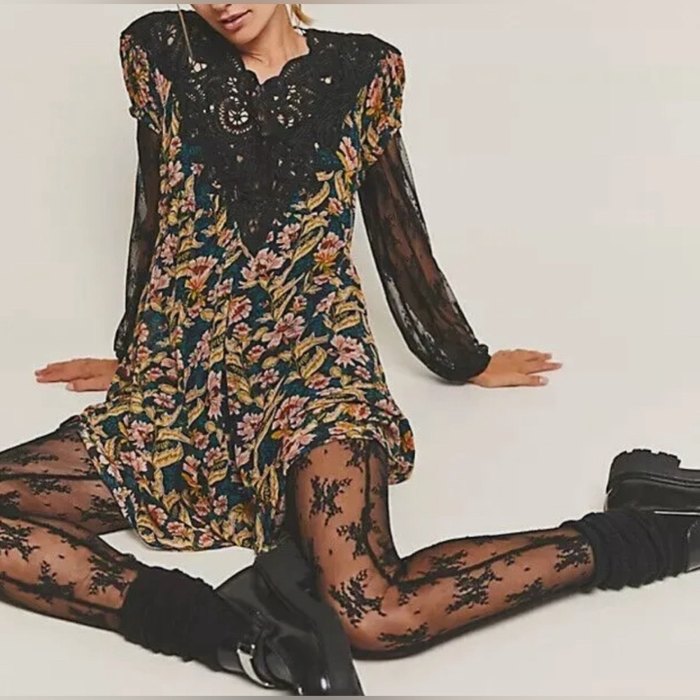 Free People Margot Printed Dress NWOT Size S